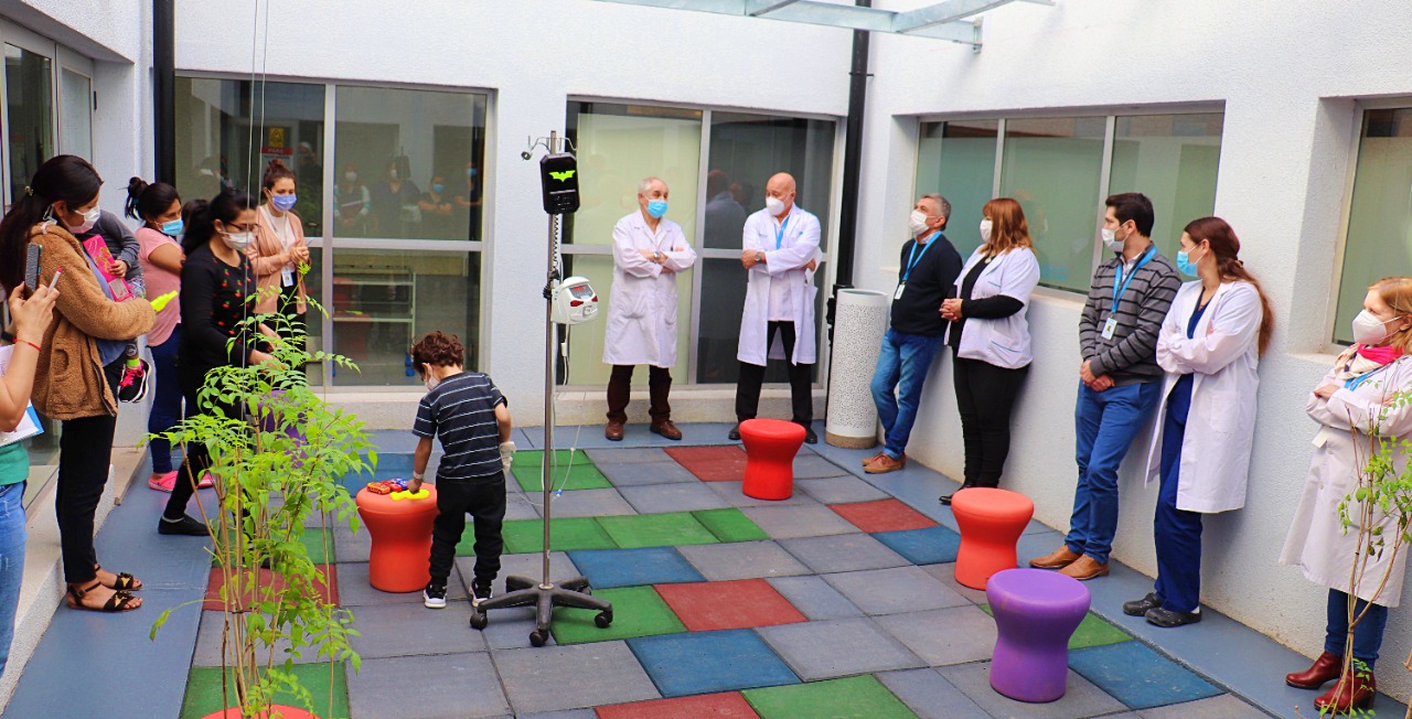 Se puso en valor del área de Pediatría: inauguración de un nuevo espacio al aire libre